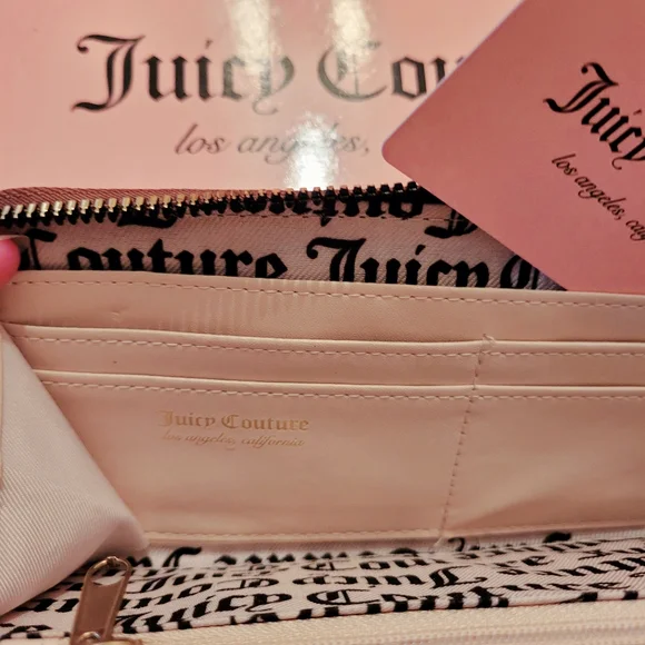 Juicy Couture | NEW Zip Wallet in Chestnut Logo Gold Detail, In Box, NWT - Picture 4 of 7